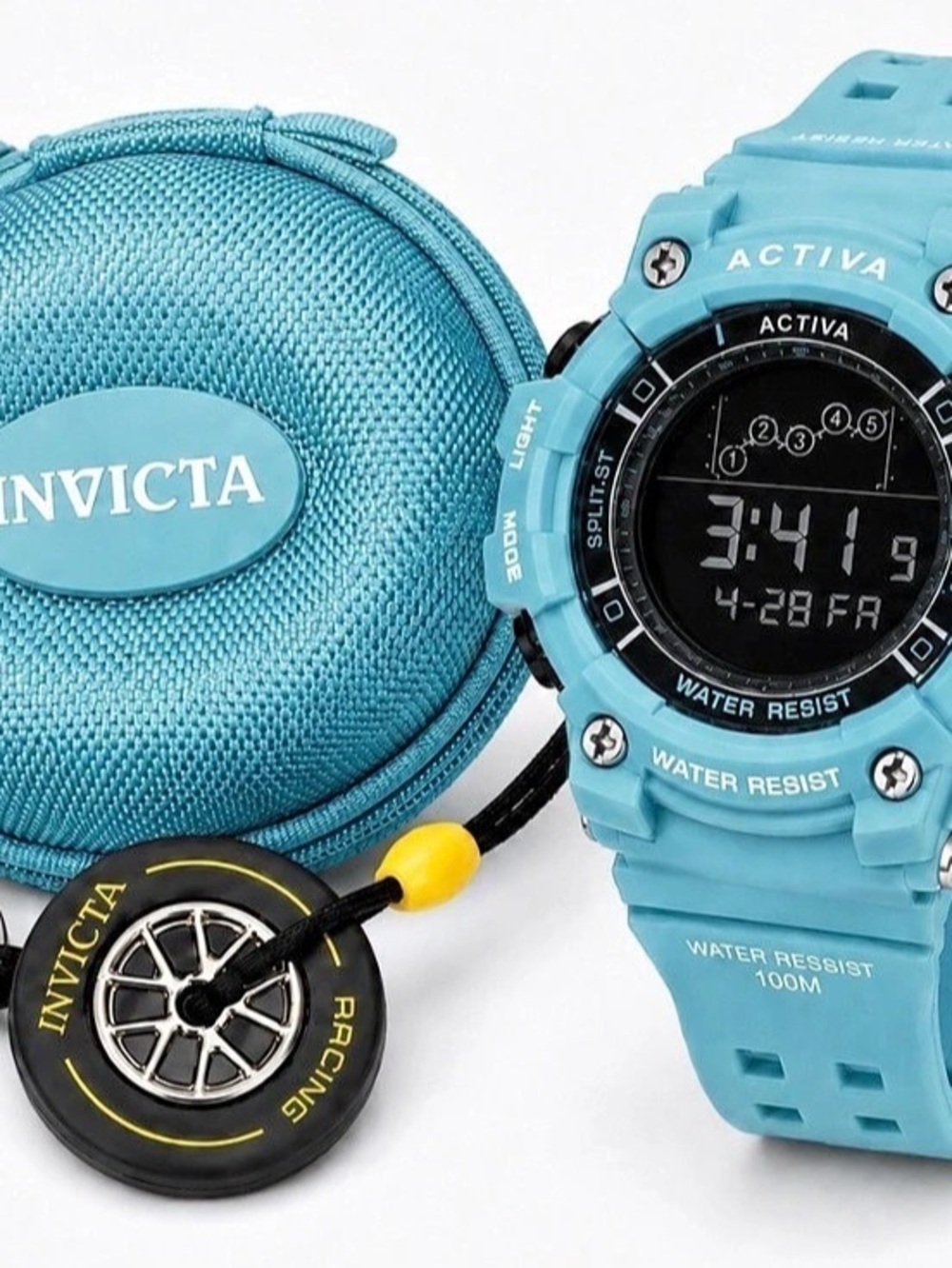 Invicta Activa X Digital Essentials Sport Watch-Light Blue NWT